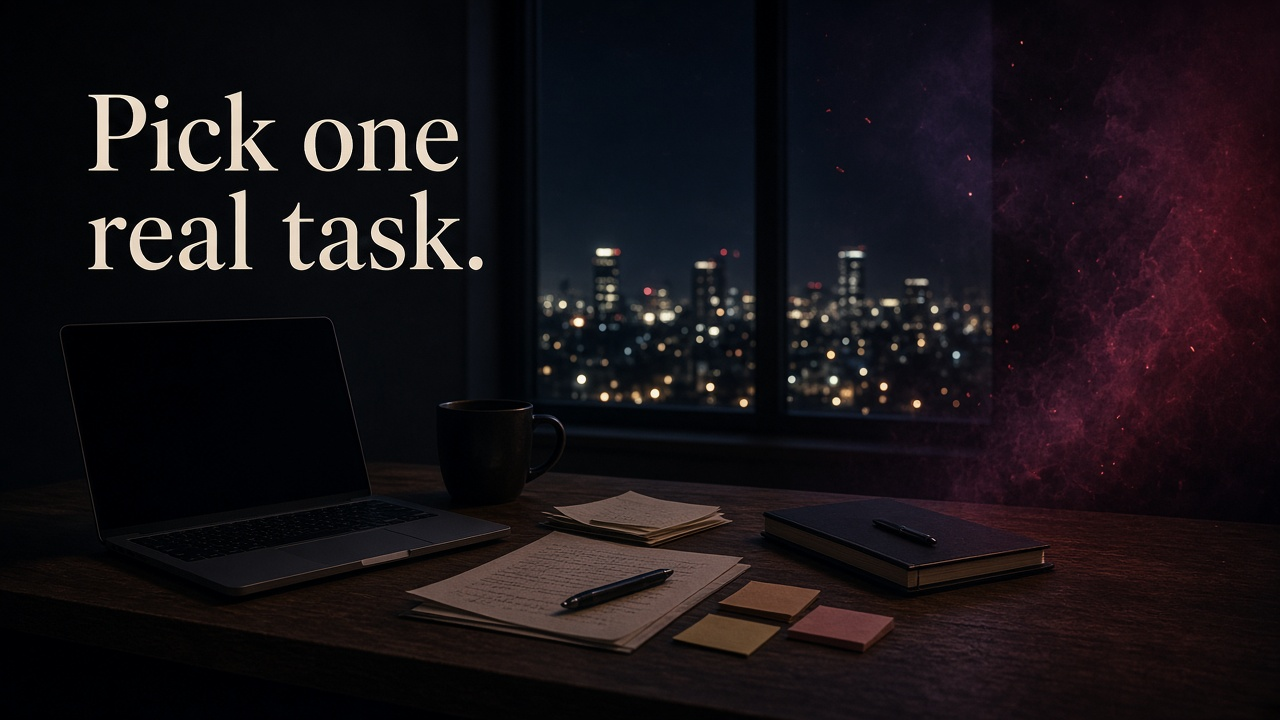 Pick one real task