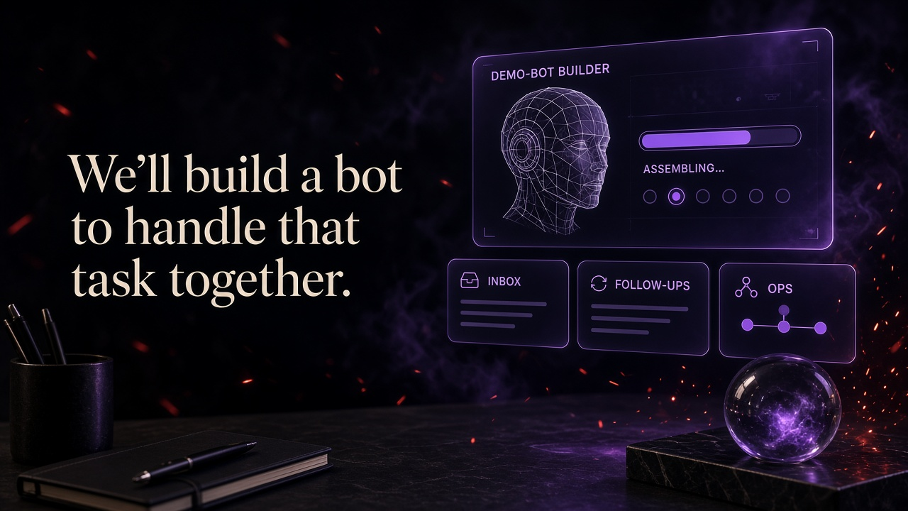 We'll build a bot to handle that task together